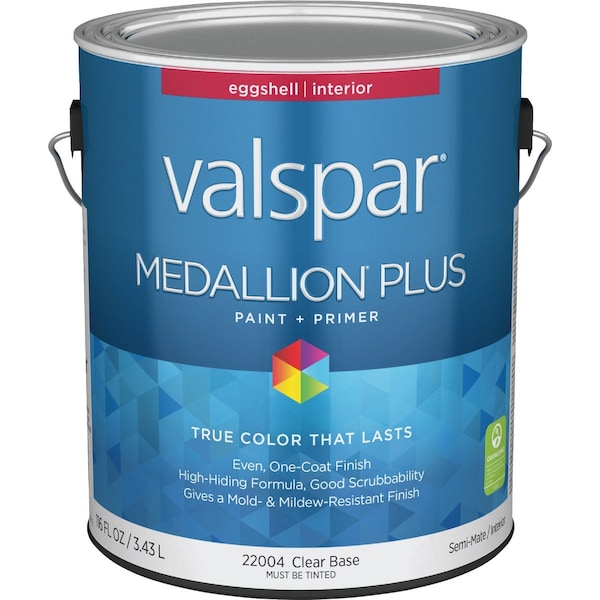 Valspar Medallion Plus Premium Paint & Primer Eggshell Interior Paint Clear Base 1 Gal. 028.0022004.007 - main