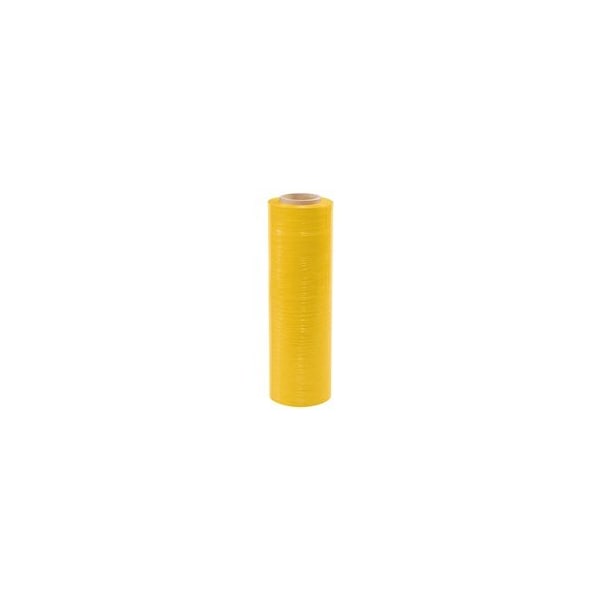 Bubblefast 4-18'' x 59 Gauge x 1500' Yellow Color-Tinted Hand Stretch Film, 4PK BFSF1859TYELLO - main