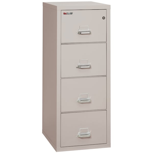 Fireking 4 Drawer, 1 Hr Fire & impact rated, 25" depth Letter Platinum 4-1825-CPL - main