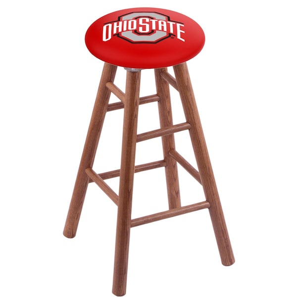 Holland Bar Stool Co Oak Counter Stool, Medium Finish, Ohio State Seat RC24OSMed - main