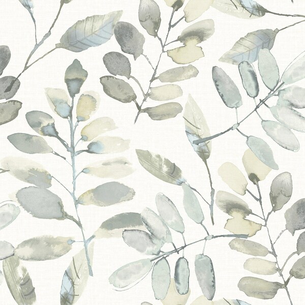 Chesapeake Pinnate Grey Leaves Wallpaper 3124-13905 - main