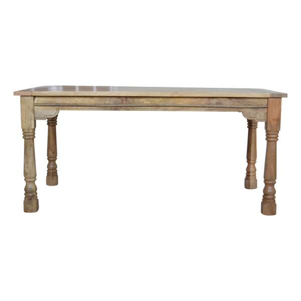 Homeroots 65" Brown Solid Wood Self-Storing Leaf Extendable Dining Table 719511 - main
