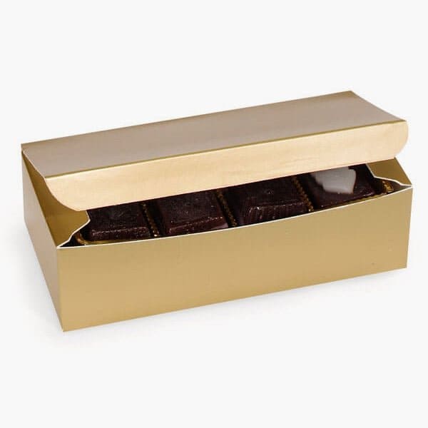 Nashville Wraps Metallic Gold Candy Boxes, 1 lb. 7 x 3-3/8 x 2, 100PK CBG2 - main