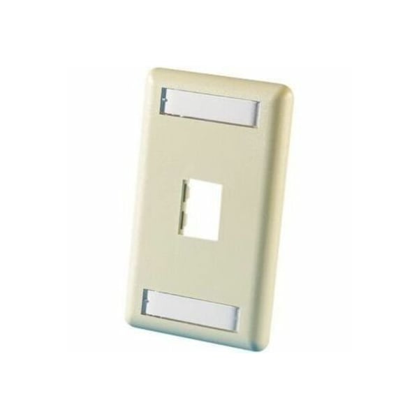 Ortronics 1-PORT FLUSH MOUNT UNLOADED, SINGLEGANG TRACJACK, ELECTRICAL IVORY 40300549-13 - main