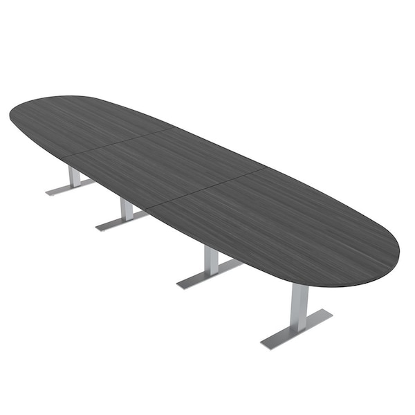 Skutchi Designs 16ft Boval Conference Table With Power | Harmony Series | 16 Person Meeting Room Table HAR-BOVL-48X192-T-WA7949-NA - main