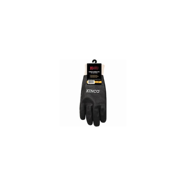 Kinco Fully Coated PVC Gloves, Sandy Finish, Black, Men's L 7170-L - main