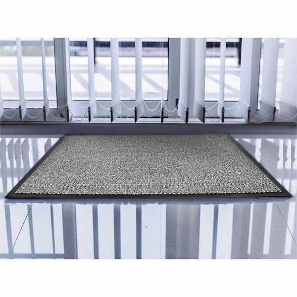 Floortex Door Mat, Polypropylene, 0.25 in Thick, Gray, 24 in W x 36 in L FR46090DCBWV - main