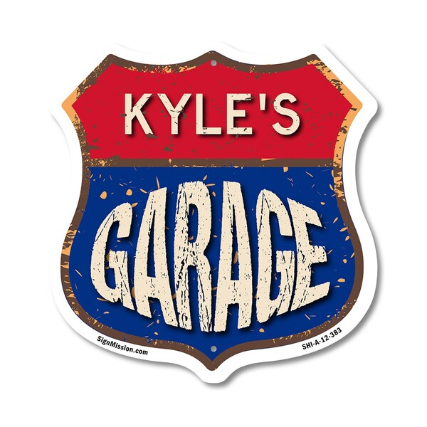 Signmission Kyle's Garage, 12 Inch X 12 Inch, Aluminum Metal Sign SHI-A-12-383-KYLE - main