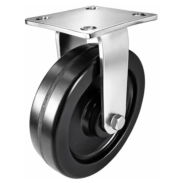 Hyw Products Heavy Duty Caster 8in x 2in Phenolic Wheel Stainless Steel - Rigid 40-80R-A1-PH(STS) - main