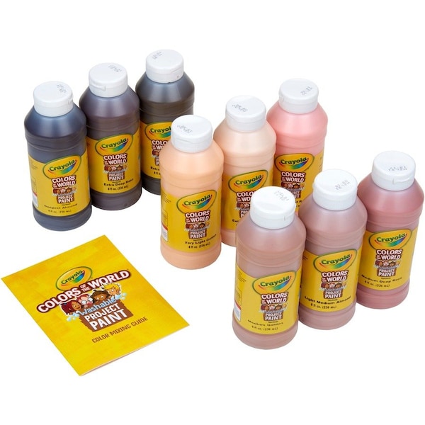 Crayola Colors of the World Spill Proof Washable Project Paints, 9 Colors 54-2314 - main