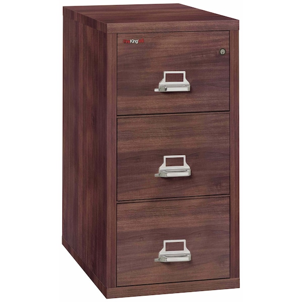 Fireking 3 Drawer, 1 Hr Fire & impact rated, 31" depth Letter Light Walnut 3-1831-CLW - main