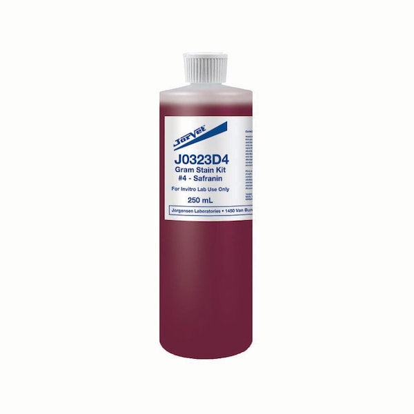 Jorgensen Laboratories JorVetg Stain, Safranin Counter Stain, Safrain, 250mL J0323D4 - main