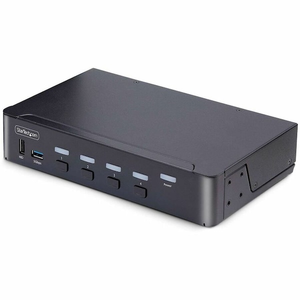 Startech.Com 4-PORT DISPLAYPORT KVM SWITCH, 8K 60HZ / 4K 144HZ, SINGLE DISPLAY, DP 1.4, 2X USB 5GBPS PORTS, 4X D86A2-4-PORT-8K-KVM - main