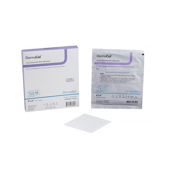 Dermacol Collagen Dressing 4x4", Square Sterile, 00303E, 10PK 825654_BX - main