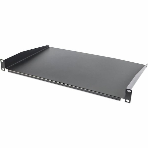 Intellinet Network Solutions 19" Cantilever Shelf, 1U, Shelf Depth 350mm, Non-Vented, Max 25kg, Black, Three Year Warranty 715102 - main