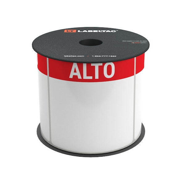 Labeltac LabelTac 4 and Pro Model Die-Cut inAltoin, Stop Header Supply 4in x 4in, 200 labels per roll LT44STOP-SPAN - main