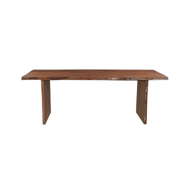 Homeroots 96" Brown Solid Wood Double Pedestal Base Dining Table 635861 - main
