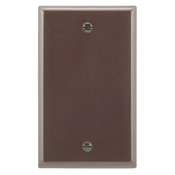 Eaton Wiring Devices 2129 Wallplate, 3-1/2 in L, 5-1/4 in W, 1/4 in Thick, 1 -Gang, Thermoset, Brown 2129B-BOX - main