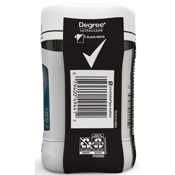 Degree Men UltraClear Black Plus White Fresh Antiperspirant Deodorant, 1.7 Ounce, 12PK 68616990 - main