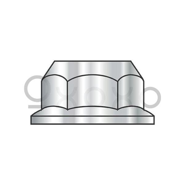 Oxoxo M3-0.5 Din 6923 Metric Hex Flange Nut Non Serrated 316 Stainless Steel, 4000PK 510188 - main