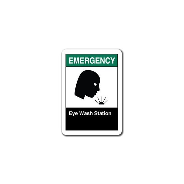 Signmission 10 in Height, Plastic, 10" x 7", ANSI-710ES Eye Wash Station ANSI-710ES Eye Wash Station - main