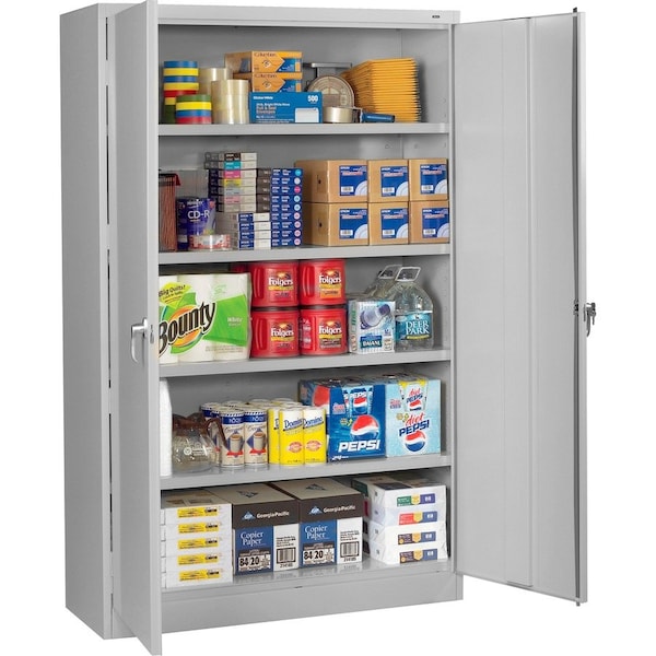 Tennsco Shelving Storage Cabinet, 78 in H, 48 in W, Light Gray, 0 Drawers J1878SULGY - main