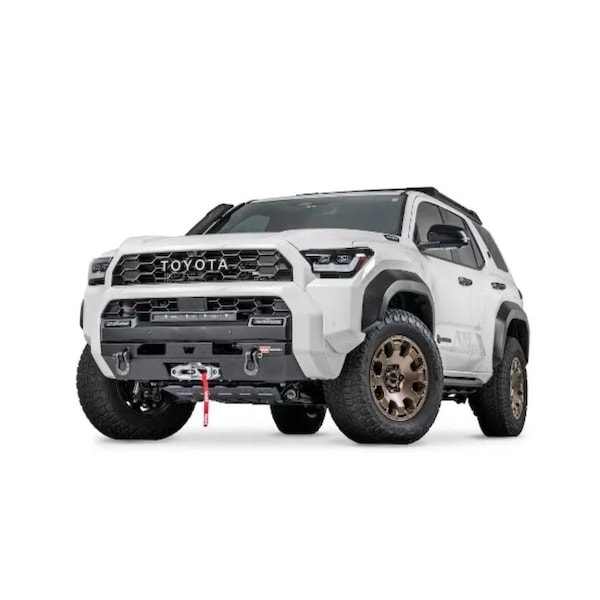 Warn Winch Mount For Zeon/ VR EVO Winches, Fixed Mount, Powder Coated, Black, Steel 111932 - main