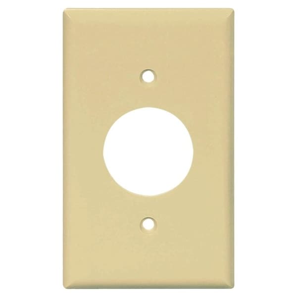 Eaton Wiring Devices Outlet Wallplate, 4.88 in L, 3.13 in W, Mid, 1 -Gang, Polycarbonate, Light Almond PJ7LA - main