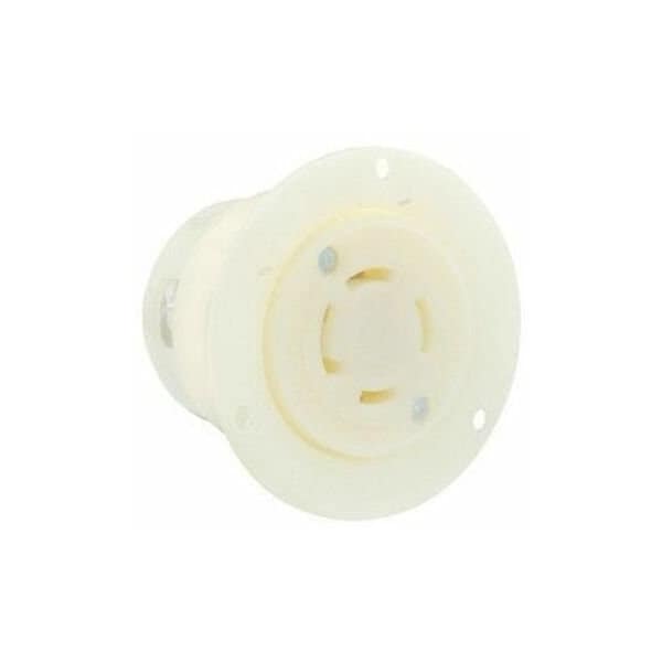 Leviton Locking Receptacle, Non-NEMA, 30 A, 120/208V AC, Three Phase, 4 Pole, Flush Mount, Screw Terminals 3435-C - main