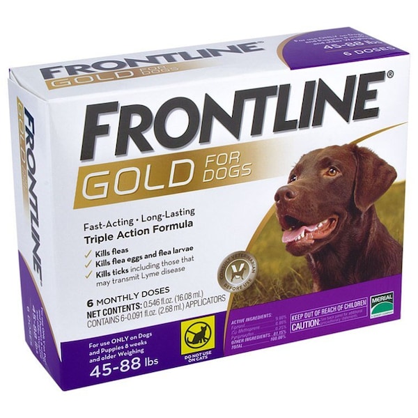 Frontline Gold for Dogs 45-88 lbs, 6PK 92796 - main