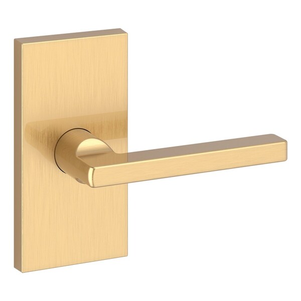 Baldwin Passage Square Lever and Contemporary 5in Rose with 6AL Latch and Dual Strike Lifetime Satin PSSQUCFR044 - main
