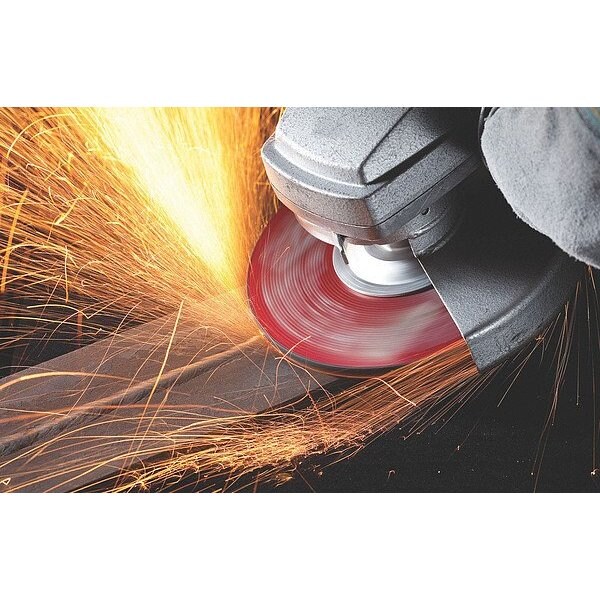 United Abrasives/Sait Depressed Center Grinding Wheel, Type 27, 9 in Dia, 0.25 in Thick, 5/8"-11 Arbor Hole Size, 24 Grit 20096 - main