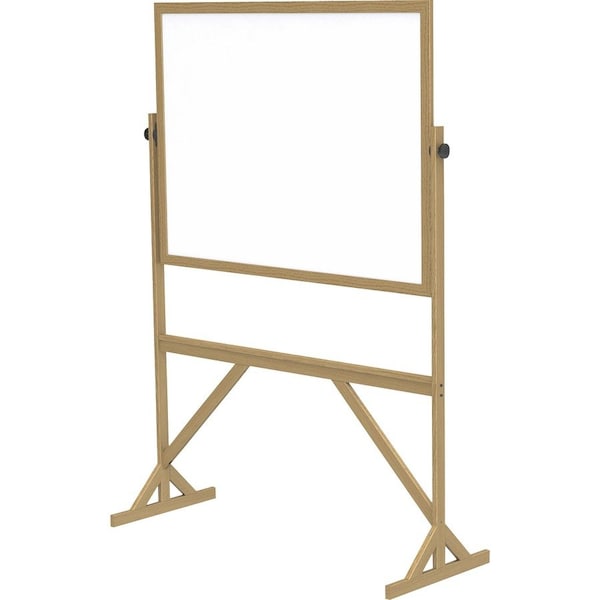 Ghent 72-1/8"x 53.25" Reversible Whiteboard, Wood Frame RMM34 - main
