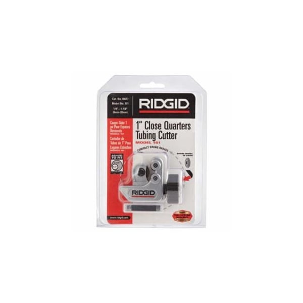 Ridgid Close Quarters Tubing Cutter, Model 101, 1/4 in to 1-1/8 in Cutting Capacity, Includes Spare 632-40617 - main