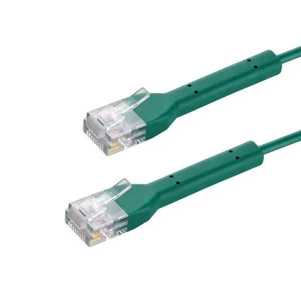 Monoprice Cat6A Ethernet Patch Cable - Bendable UTP 30AWG 5ft Green 49090 - main