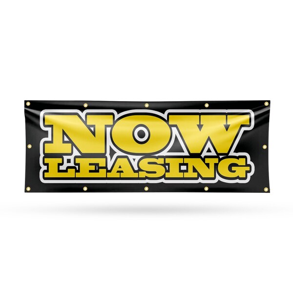 Signmission Now Leasing, 48 Inch x 120 Inch, Vinyl Banner B-120-30762 - main