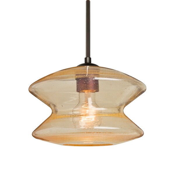 Besa Lighting Zen Cord Pendant, Gold Bubble, Bronze Finish, 1x60W Incandescent 1JT-ZENGD-BR - main