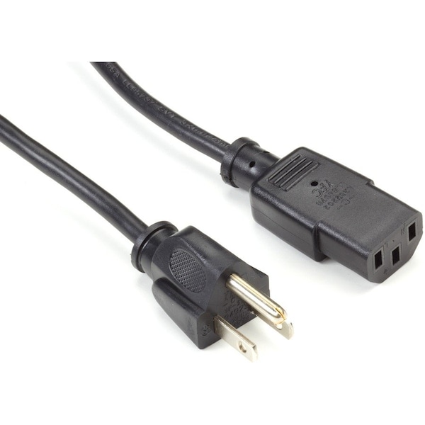 Black Box North American Pc/Monitor Power Cord Nema 5-15P To Iec-60320-C13 EPXR08 - main