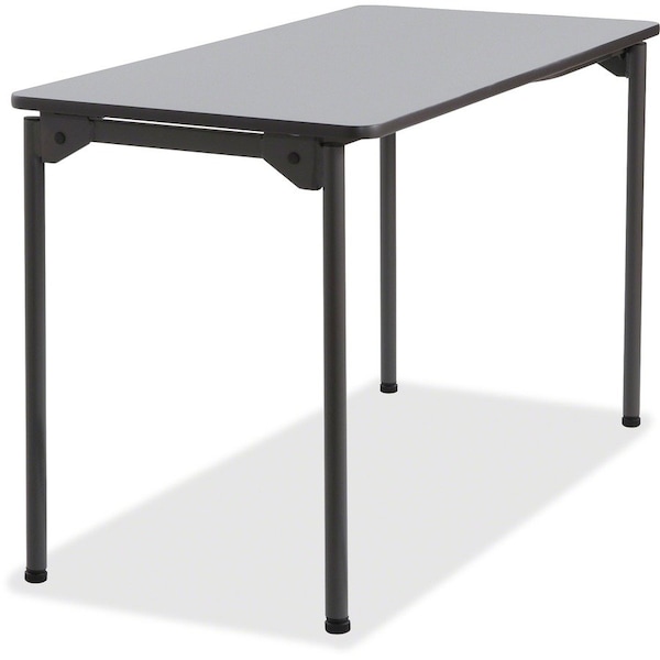 Iceberg Maxx Legroom Folding Table, Grey Top, Charcoal Frame, 24 in W x 42 in L x 29.5 in H 65807 - main