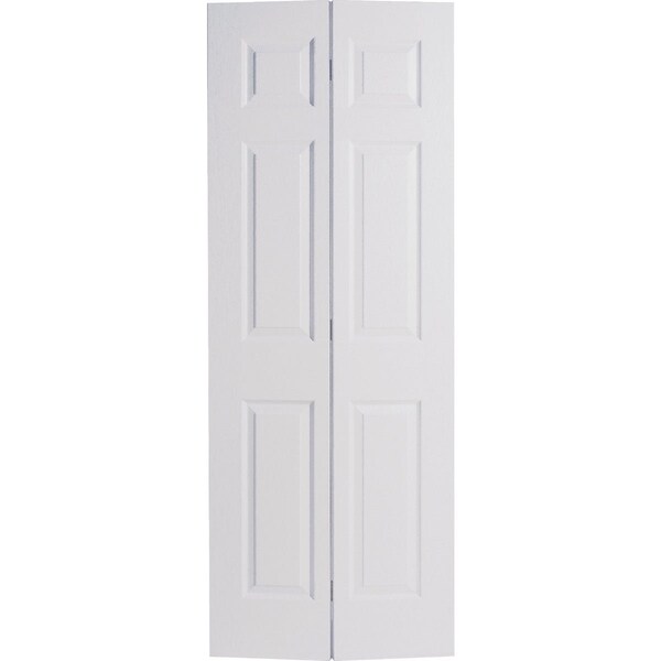 Masonite 60'' Wx79'' H Textured Hardboard Primed Wht 6-Panel 4-Door Bifold Doo 5/0 6PTEX BF - main