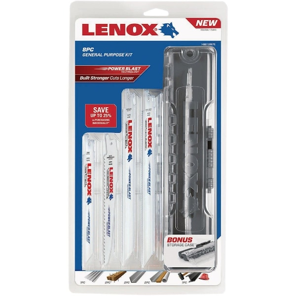 Lenox 8-Piece Reciprocating Saw Blade Set 1498110RKPE - main