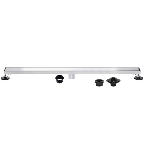 Kingston Brass 60-Inch Stainless Steel Linear Shower Drain with Reversible Tile Insert and Flat Grate BSFK6021 - main