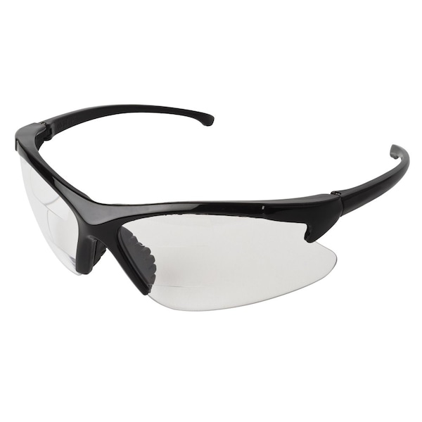 Kleenguard Dual Bi-Focal Lens Reader Safety Glasses, +2.5 Diopter, Clear Lens, Black, Nylon Frame, V60 30-06* 20389 - main