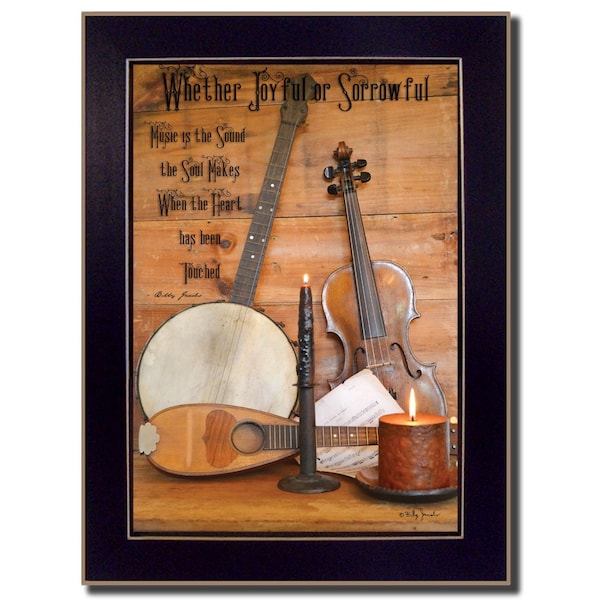 Homeroots Music Black Framed Print Wall Art 415219 - main