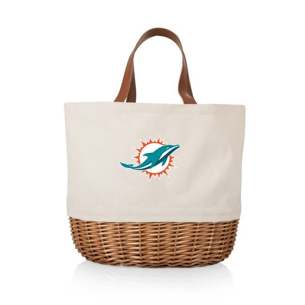 Picnic Time Family Of Brands Miami Dolphins - Promenade Picnic Basket, (Beige Canvas) 203-20-187-174-2 - main