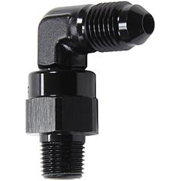 Powerhouse 90 deg Swivel -4 AN Male to 0.125 NPT Male Fitting Adapter PO3615369 - main