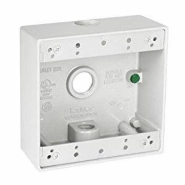 Switch On Two Gang Box 3 0.5 in. Holes - White SW3972584 - main