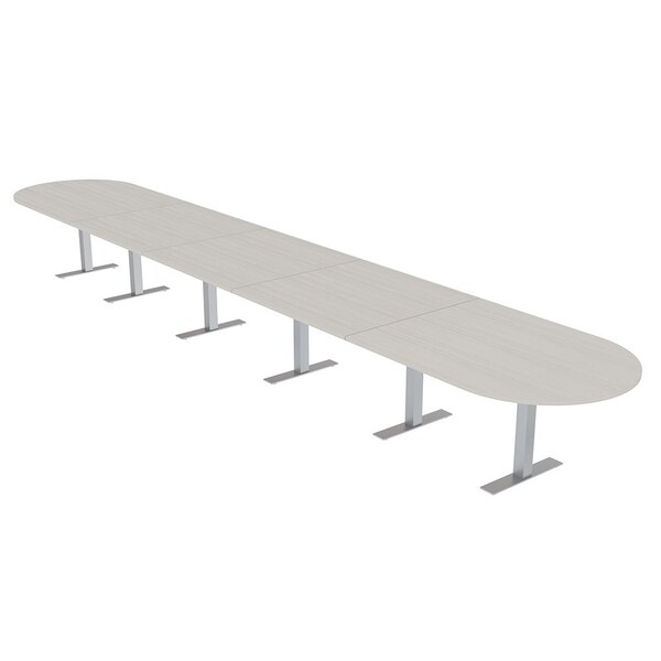 Skutchi Designs 22ft Conference Table With Power Unit | 22 Person Modular Racetrack Meeting Table | Harmony Series HAR-RAC-48X264-T-K458-NA - main