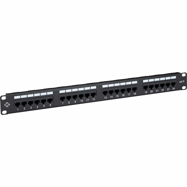 Black Box CAT6 Patch Panel, Punchdown - 1U, Unshielded, 24-Port, RJ45 JPM624A-R2 - main