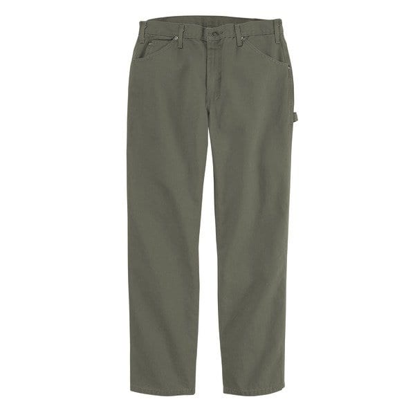 Dickies Men's Relaxed Fit Heavyweight Carpenter Jeans, 40 in, Rinsed Moss Green, 100% Cotton 1933MS 40 32 - main